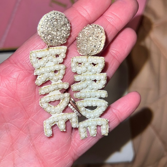 Bridal shower/party gift bag set and earrings - Picture 2 of 2